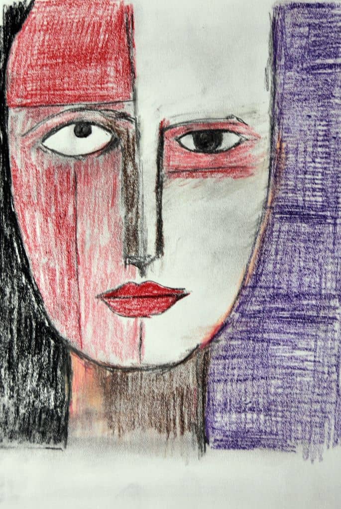 Moje slike 285 Lice 78 | 22 - 32 cm | Crtež