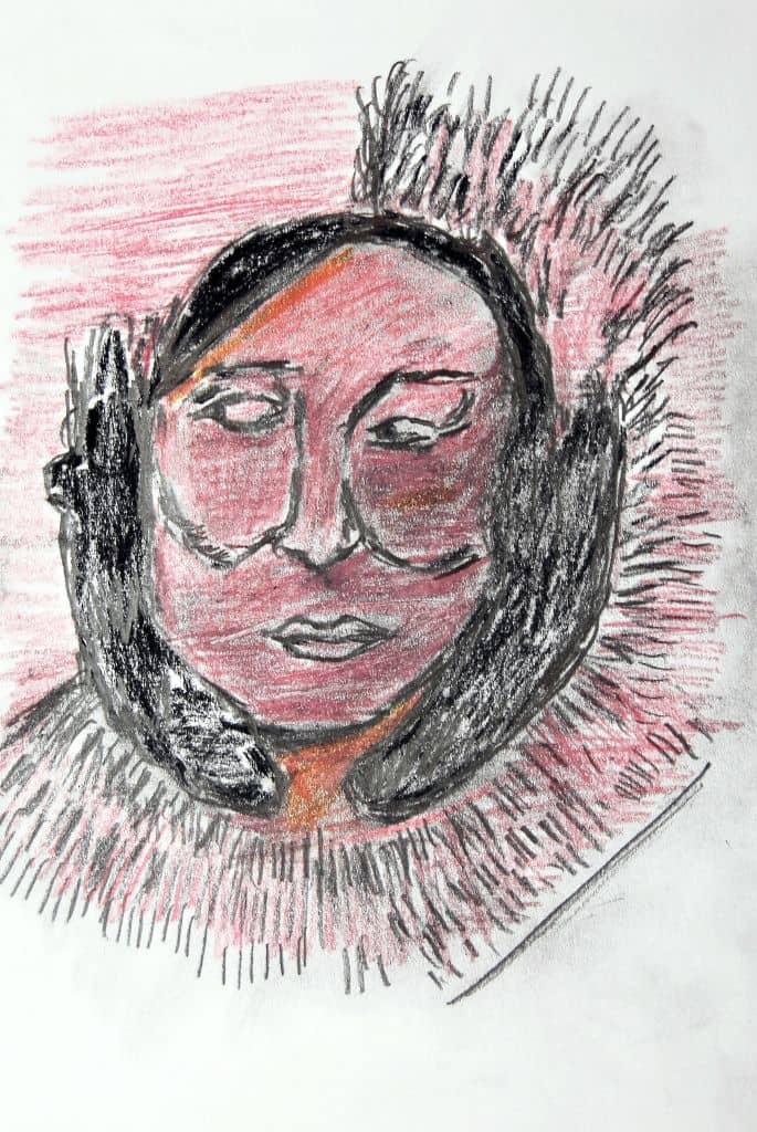 Moje slike 288 Lice 80 | 22 - 32 cm | Crtež